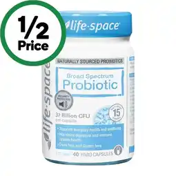 Woolworths Life-Space Broad Spectrum Probiotic Capsules Pk 40 offer