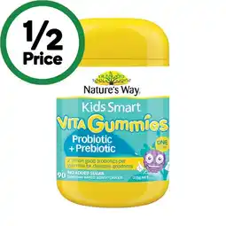 Woolworths Nature’s Way Kids Smart Vita Gummies Probiotic & Prebiotic Pk 90 offer