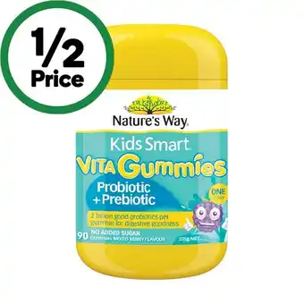 Woolworths Nature’s Way Kids Smart Vita Gummies Probiotic & Prebiotic Pk 90 offer