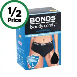 Woolworths Bonds Bloody Comfy Overnight Period Underwear Size 10-16 offer