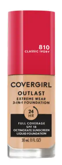 BIG W Covergirl outlast extreme wear foundation #810 - classic ivory offer