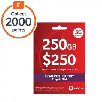 Woolworths Vodafone $250 Starter Pack offer