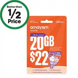 Woolworths Amaysim $22 Starter Pack offer