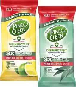 Coles Pine O Cleen Disinfectant Wipes 110 Pack offer