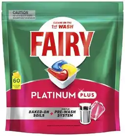 Coles Fairy Platinum Plus Dishwashing Tablets 60 Pack offer