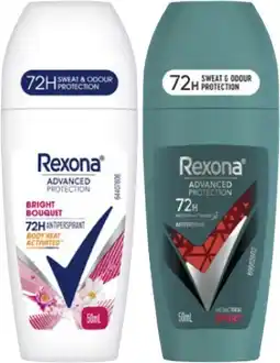 Coles Rexona Advanced Protection Antiperspirant Roll On Deodorant 50mL offer