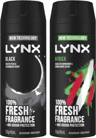 Coles Lynx Antiperspirant Aerosol Deodorant or Body Spray 165mL offer