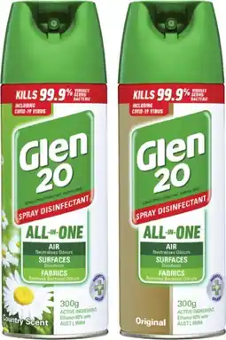 Coles Glen 20 Disinfectant Spray 300g offer