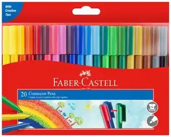 Coles Faber Castell Connector Pens Pastel & Neon 20 Pack offer