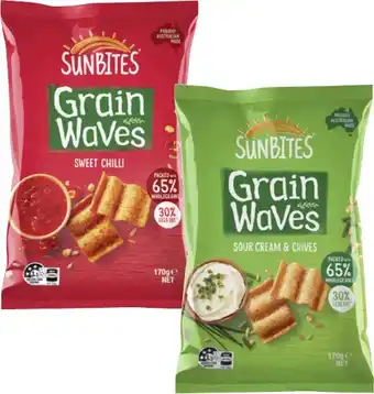 Coles Sunbites Grain Waves 170g offer