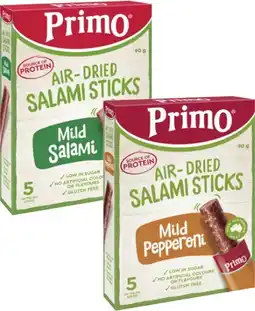 Coles Primo Air Dried Salami Sticks 90g offer