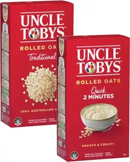 Coles Uncle Tobys Oats 1kg offer