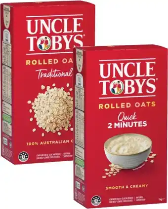 Coles Uncle Tobys Oats 1kg offer