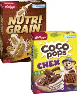 Coles Kellogg's Nutri Grain 470g, Coco Pops Chex 500g or Sultana Bran 700g offer