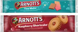 Coles Arnott's Raspberry Shortcake or Tina Wafer Biscuits 200g-250g offer