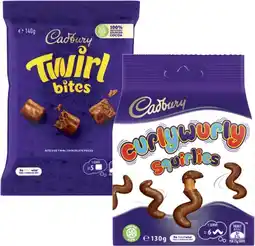 Coles Cadbury or Europe Bites 120g-160g offer