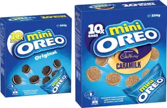 Coles Oreo Multipack Mini Cream Biscuits 204g offer