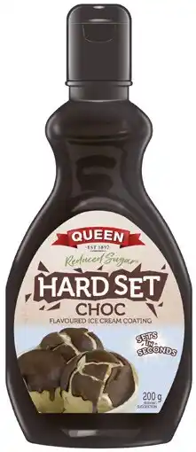 Coles Queen Reduced Sugar Hard Set Topping 200mL offer