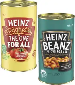 Coles Heinz Baked Beanz or Spaghetti 535g-555g offer