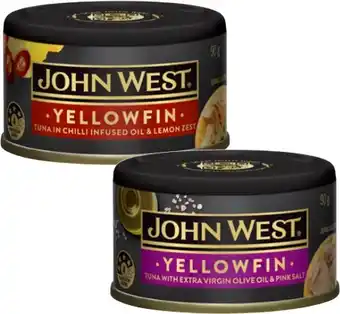 Coles John West Yellowfin Tuna 90g offer