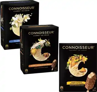 Coles Connoisseur Ice Cream 4 Pack-6 Pack 360mL-400mL offer