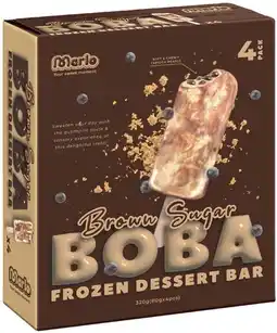 Coles Marlo Brown Sugar Boba Dessert Bar 4 Pack 320g offer