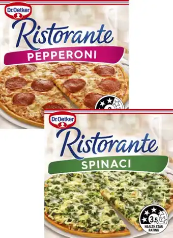 Coles Dr Oetker Ristorante Pizza 310g-390g offer