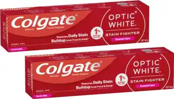 Coles Colgate Optic White Enamel Care Toothpaste 140g offer