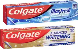 Coles Colgate Advanced Tartar & Whitening or Max Fresh Toothpaste 200g offer