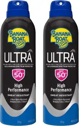 Coles Banana Boat Ultra Sunscreen Spray SPF50+ 175g^ offer