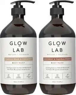 Coles Glow Lab Body Wash 900mL offer