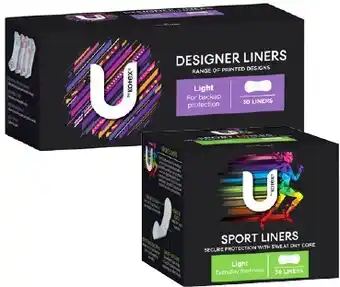 Coles U By Kotex Designer or Sport Liners 30 Pack offer