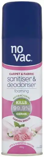 Coles No Vac Carpet Sanitiser & Deodoriser 290g offer