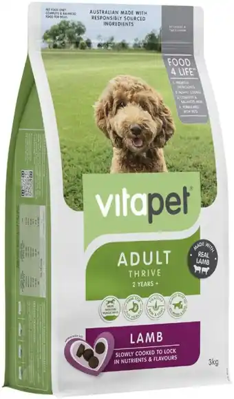 Coles Vitapet Dry Dog Food 3kg offer