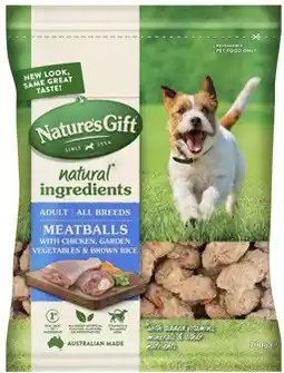 Coles Nature's Gift Meatballs Dog Food 700g offer