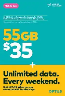 Coles Optus $35 Prepaid SIM Starter Kit offer