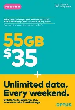 Coles Optus $35 Prepaid SIM Starter Kit offer