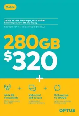 Coles Optus $320 Prepaid SIM Starter Kit offer