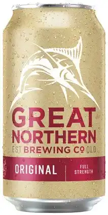 Coles Great Northern Original Lager Block Cans 30x375mL offer