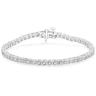 Shiels Sterling Silver 0.45 Carat Diamond 18cm Tennis Bracelet with Brilliant Cut Diamonds offer