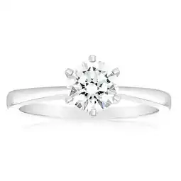 Shiels Certified Luminesce Lab Grown 1 Carat Solitaire Engagement Ring in 18ct White Gold offer