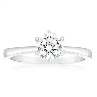 Shiels Certified Luminesce Lab Grown 1 Carat Solitaire Engagement Ring in 18ct White Gold offer