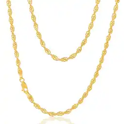 Shiels 9ct Dazzling Yellow Gold Copper Filled Singapore Chain offer