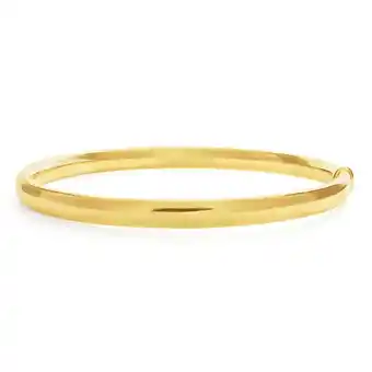 Shiels 9ct Yellow Gold Silver Filled 6mm x 70mm Bangle offer