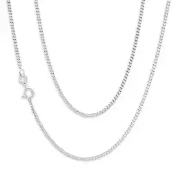 Shiels Sterling Silver Unisex Curb 50 Gauge 45cm Chain offer