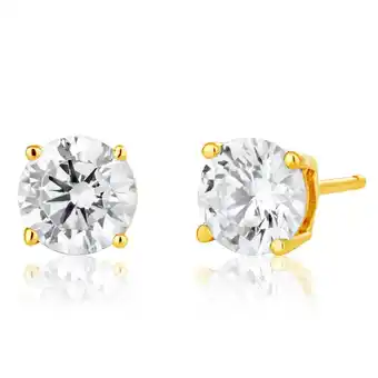 Shiels 9ct Yellow Gold Cubic Zirconia Brilliant Cut 5mm Stud Earrings offer