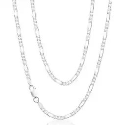 Shiels Sterling Silver 50cm Diamond Cut Figaro 1:3 Chain offer