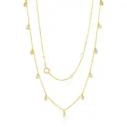 Shiels 9ct Yellow Gold Chain with 11 Cubic Zirconias with Adjustable 38-40cm Length offer