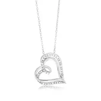 Shiels Sterling Silver 1/5 Carat Diamond Double Heart Pendant on 45cm Chain1/5 Carat Diamond offer