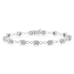 Shiels Sterling Silver 1/4 Carat Diamond 18cm Bracelet Set With 39 Diamonds offer